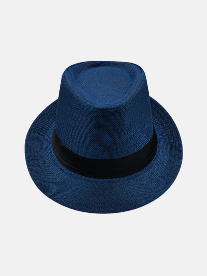 Milleniva lacivert yazlık kumaş fötr şapka. Unisex, hafif ve günlük kullanıma ideal trilby model.