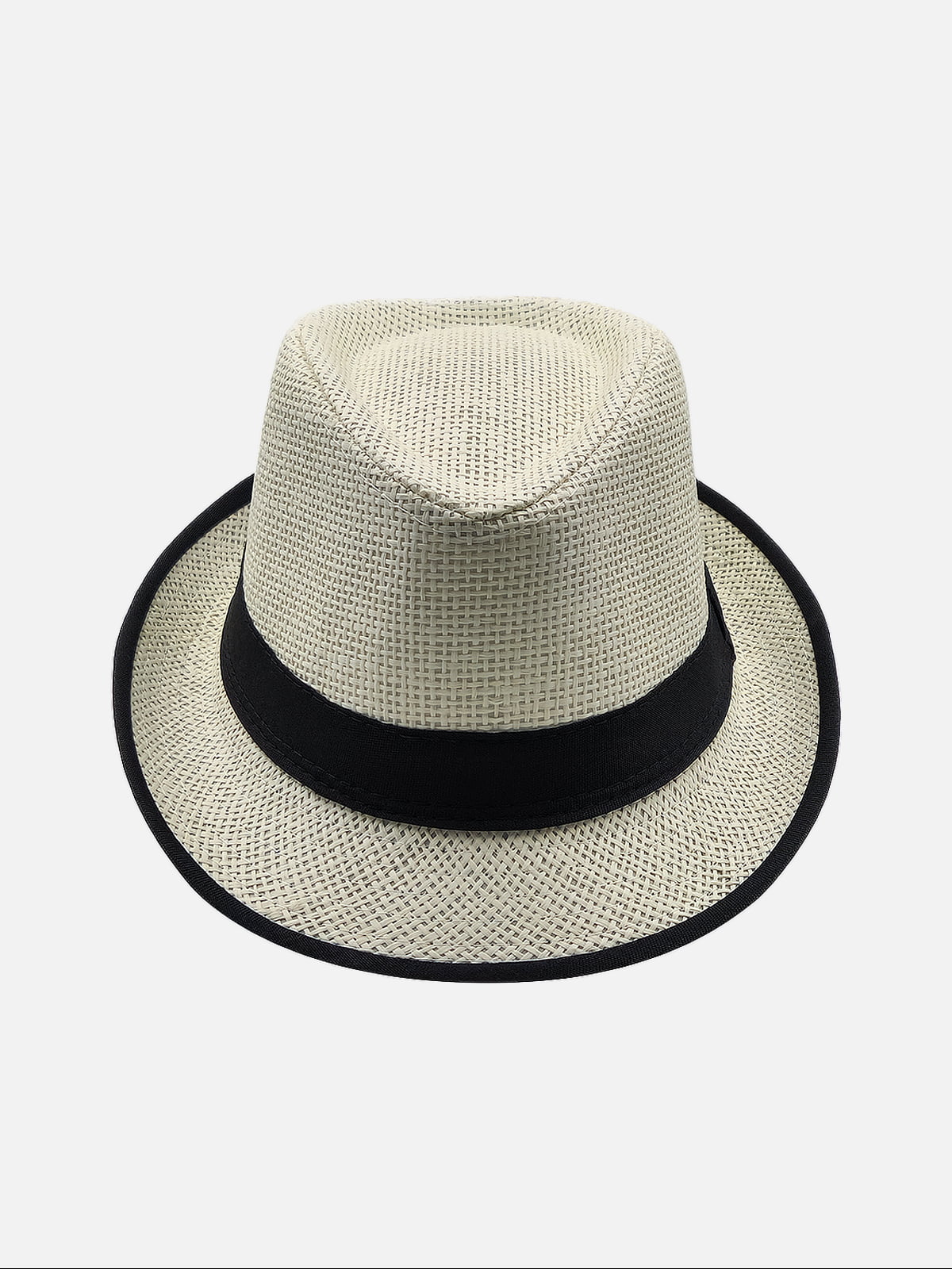 Milleniva yazlık ekru fötr şapka. Unisex hasır trilby şapka, günlük kullanıma uygun, hafif ve şık.